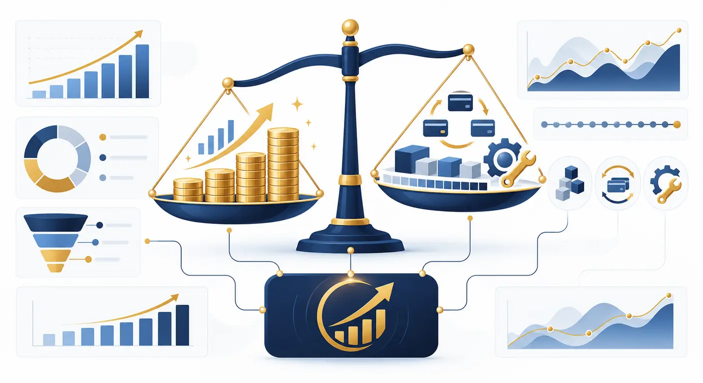 Infographie comparant le gain net annuel au coût complet d'un projet sur douze mois