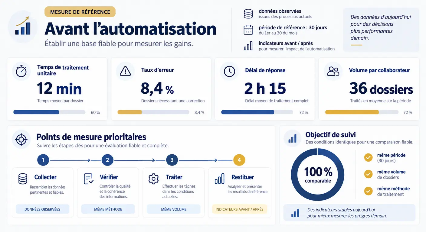 Feuille de relevé des indicateurs avant automatisation