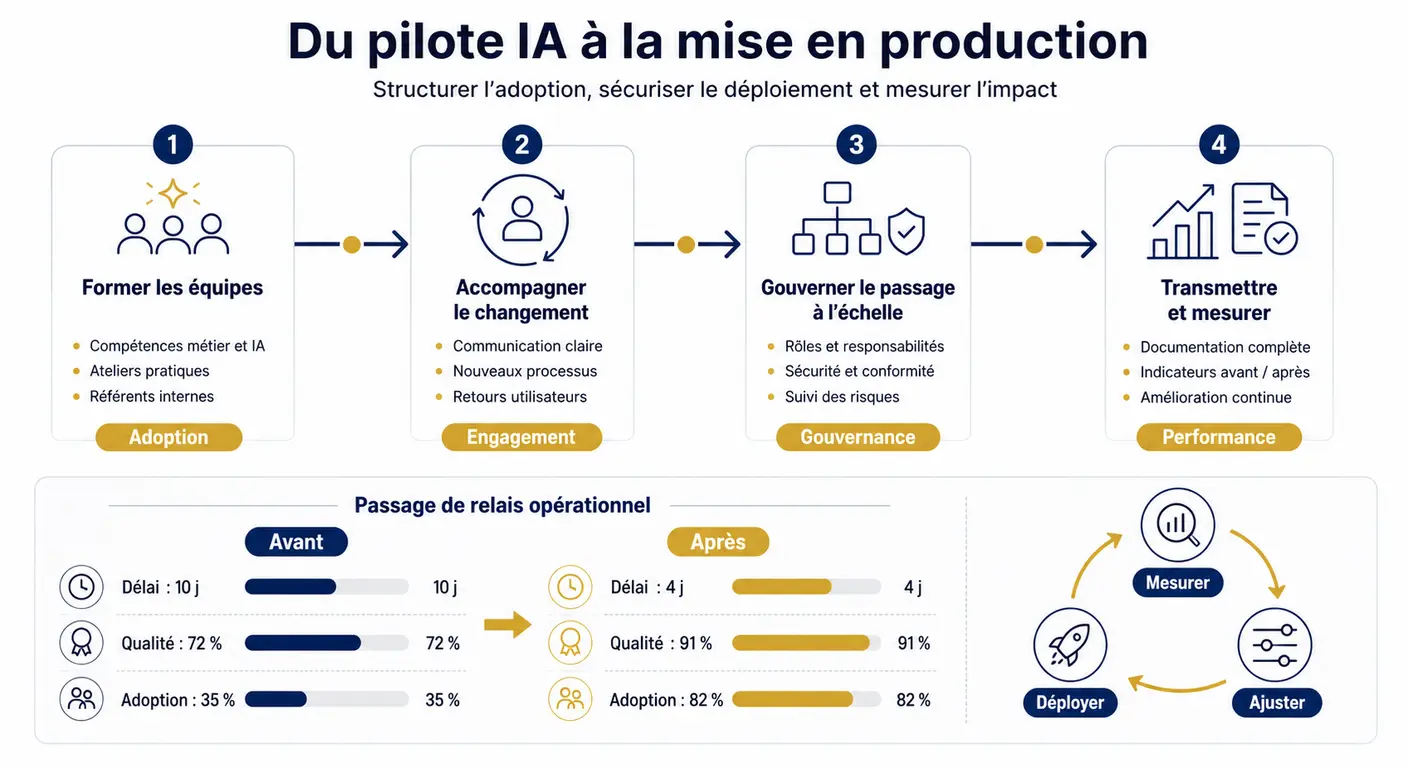 Les étapes clés pour industrialiser un pilote IA sans perdre l'adhésion des équipes
