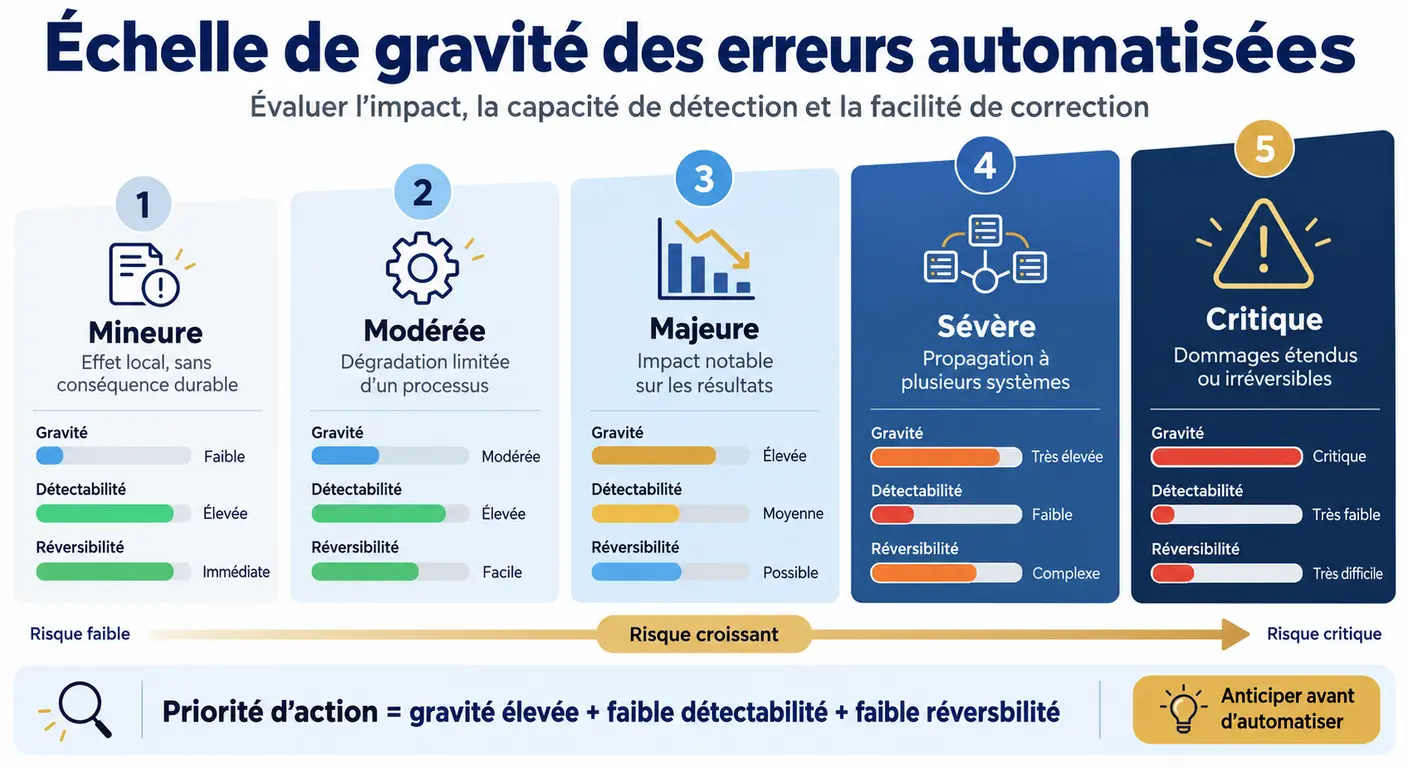 Échelle de gravité, de détectabilité et de réversibilité d'une erreur d'automatisation