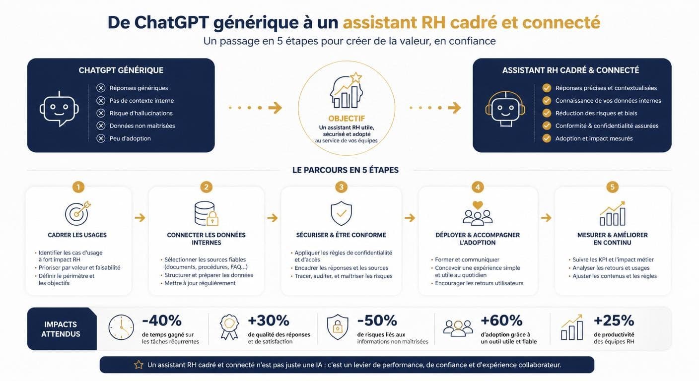 Du ChatGPT générique à l'assistant RH cadré : les conditions du ROI durable